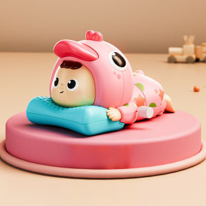 Baby Interactive Crawling Toy with Lights & Music - Tummy Time Crawl Training for Babies