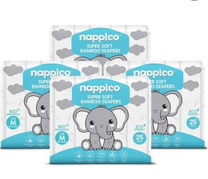 Super Soft Organic Bamboo Diaper Nappico COMBO M