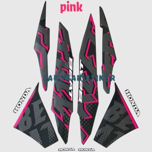Striping Stiker Honda Beat Street 2024 2025 full hitam magenta pink list motor standar Fullset