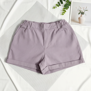 Quần Short Kaki Nữ Lật Lai MAK Lưng Thun Co Giãn Cạp Thấp Tôn Dáng Phong Cách Hàn Quốc
