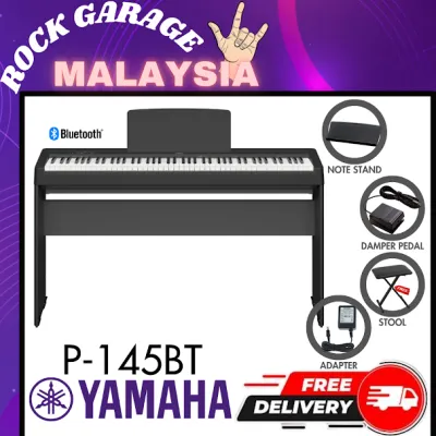 Yamaha P-145BT 88-Key Digital Piano w/Keyboard Bench Headphone And Adapter - ( P145 P145BT P45 P-45 ) Replace P-145