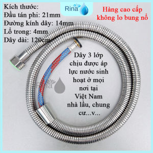 VĨNH VIỄN KHÔNG HAN GỈ Bộ Vòi Xịt Vệ Sinh Inox304 Cao Cấp RINA - Đầu xịt vệ sinh Inox 304 Cao Cấp