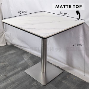 Belilah Dining Table Sintered Stone Matte Surface Meja Makan Cafe Restaurant Modern Luxury Design