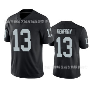 High Quality Embroidered Jersey NFL Rugby Wear Jersey Raiders 13 White Silver Word Raiders Renfrow Jersey