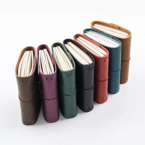 NOBLELUX Tri-fold Passport Travel Notebook Retro Refillable Design Sketchbook Handmade Loose-leaf Pages Pocket Notebook