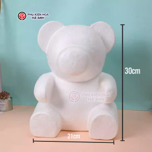 Sỉ Gấu Xốp 30cm Phôi Gấu 30cm Gắn Hoa Trang Trí Kèm Hộp MiCa
