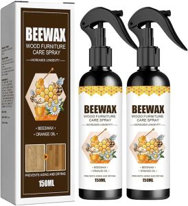 MOODTALK Xịt sáp ong đánh bóng đồ gỗ chất tẩy rửa gỗ đánh bóng sàn gỗ - Dành cho phòng khách bếp và sàn gỗ (Gói 2) (150 ml)