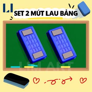 Set 2 Dụng Cụ Lau Bảng Đa Năng – Sạch Nhanh Gọn Gàng Tiện Lợi Có Nam Châm LIM ART