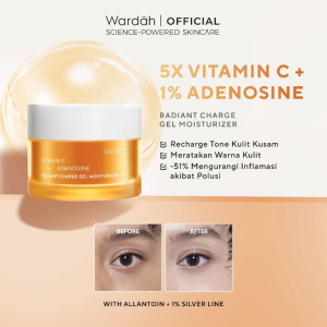 WARDAH Gel Moisturizer - Pelembab Wajah | Cica Complex | Vitamin C | Tranexamic Arbutin | 14X Hyaluron | Plump & Firm