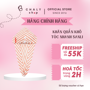 Khăn quấn làm khô tóc nhanh siêu thấm Sanli