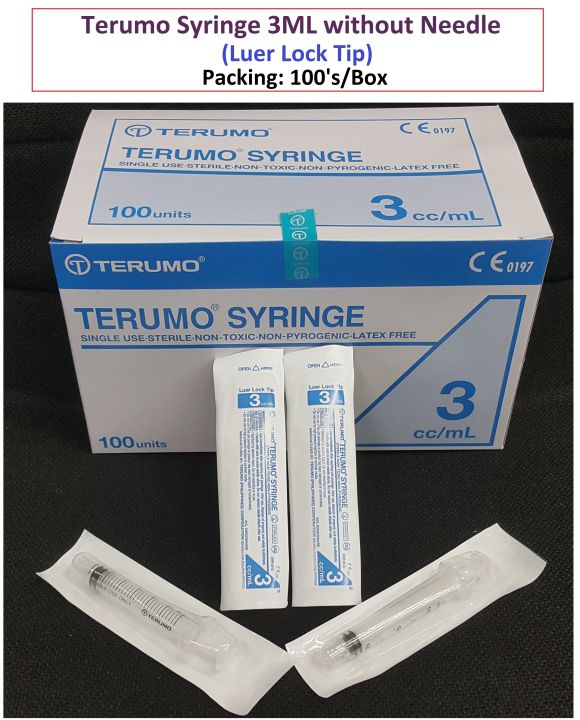 Terumo 3mL Luer Lock Syringe, 100/box