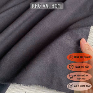 Vải Linen Bột Màu Đen Tuyền Chất Cotton 100% - Mềm Mỏng Đàn Hồi Nhẹ Khổ 1m45 - May Đồ Bộ Áo Kiểu