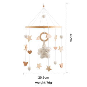 Baby Rattle Toy 0-12 Months Wooden Mobile On The Bed Beech Wind Chime Style Bed Bell For Baby Holder Bracket Infant Crib Boy Toy2026