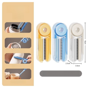 Four-In-One Cleaning Cup Brush Household Long Handle Retractable Double Head Insulation Cup Lid Brush Without Dead Angle Wash Cups四合一长柄杯刷