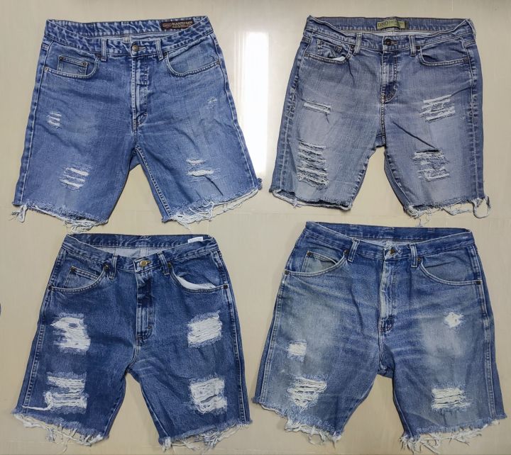 👖กางเกงขาสั้น วินเทจแต่งขาด USA ชาย/หญิง👖 เอว24 - 54 นิ้ว ถูกสุด ส่งไว ...