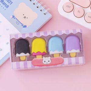 COD Penghapus Set 4Pcs Karakter Lucu Alat Sekolah Anak Penghapus Pensil Buku ATK01