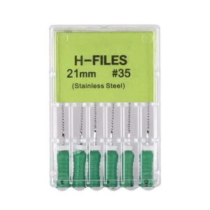 NICEDEN 6Pcs/Pack Dental  NITI H files Hand Files 21mm25mm31mm Stainless Steel Endodontic Root Canal Files Dentist Tools Dental Files Lab Equipment