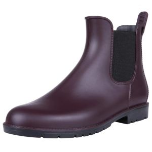 Evshine Fashion Short Rain Shoes For Women New Lady Chelsea Boots Outdoor Anti-slip Waterproof Rain Boots Sodt Rubber Ankle Boot2026