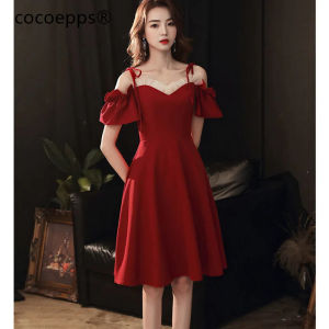 Cocoepps váy dạ tiệc cao cấp ĐầM Dạ HộI của phụ nữ mới cô dâu bánh mì nướng ăn mặc thường có thể mặc đám cưới chị em nhóm Váy Yếm 新年衣服 2024 女装