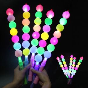 IFFINE Colorful LED Glowing Stick Sugar Gourd Flashing Toy Light Sticks Flashing Fluorescent Fluorescent Stick For Concert