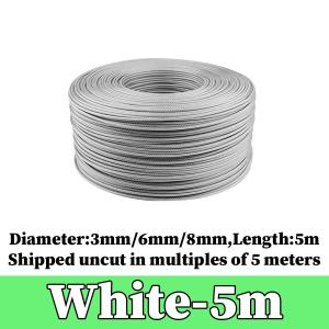 5M Soft Plastic Coated Galvanized Steel Wire Rope for Home Outdoor Clothesline Sun Drying Laundry