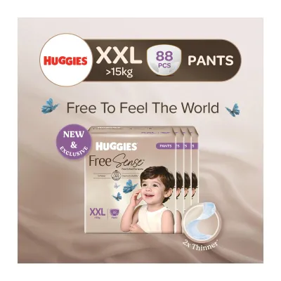 Huggies Free Sense Baby Diaper Pants XXL Case 22s x 4