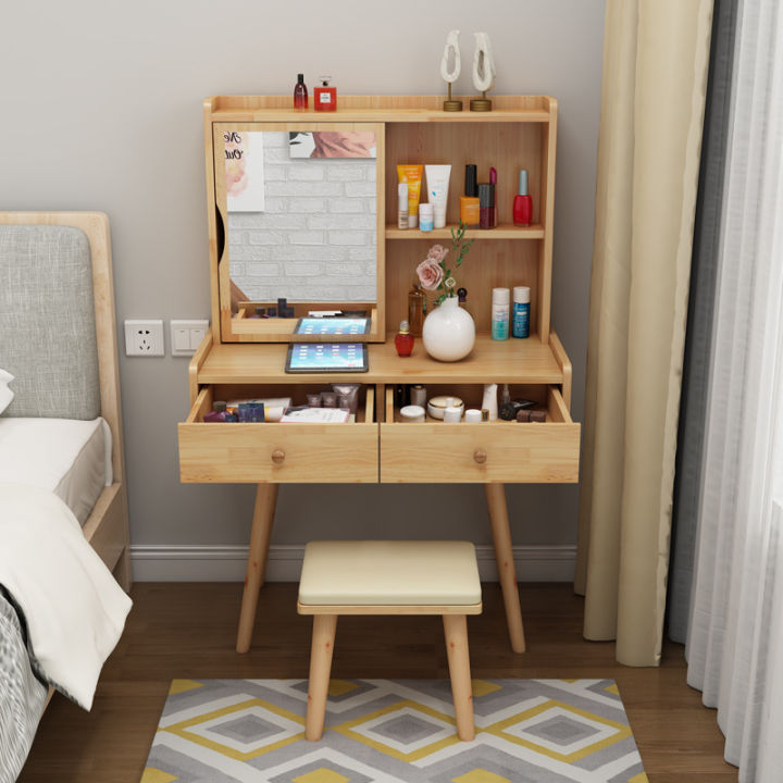All solid wood dressing table storage integrated modern and
