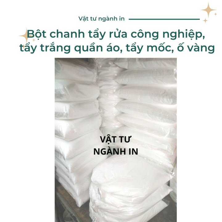 Bột Oxalic tẩy khung lụa ngành in, tẩy vết dầu, rỉ sét, ố vàng trên vải ...