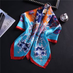 Khăn Lụa Vuông (Khăn Turban) Làm Yếm Họa Tiết Vương Miện Sang Trọng - Chất Liệu Satin - 90x90cm - Mã KL024