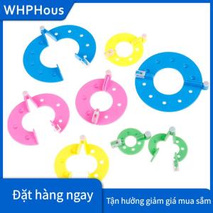 WHPHous 8 cái 4 kích cỡ Fluff bóng Weaver Pompom Maker đan Loom Kit