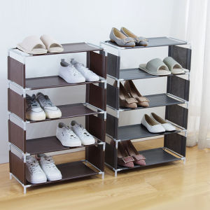 BW-C98 Rak Sepatu 3 Susun Serbaguna Motif Beruang Polos Portable / Tempat Penyimpanan Sepatu Sandal