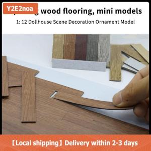 【Local shipping】 10PCS Mini Floor Boards Dollhouse Floor Tiles Miniature Wooden Flooring For 1:12 Doll House Furniture Wall Floor Decor