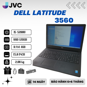 Laptop Giá Rẻ Dell Latitude 3560 15.6 Inches (Core I5-5200U Ram 4GB SSD 128) Mỏng Nhẹ Đẹp Thời Trang. Pin85%