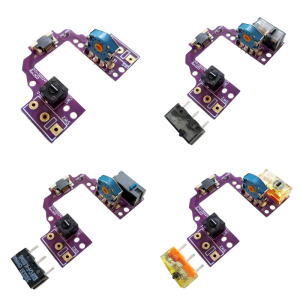 เมนบอร์ดแผงกระดุม PCB สำหรับไมโครสวิตช์ตัวเข้ารหัสเมาส์สีทอง