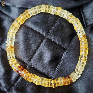 Collection Grade Faceted HiXi Ombre Citrine / Amethyst Abacus Rondelle Bracelet