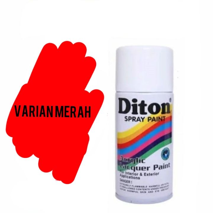cat semprot pilok pilox diton 300cc warna merah tua merah muda merah