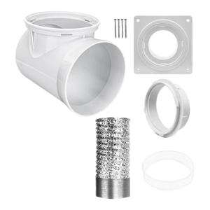 Space Saving Simple Installation Dryer Exhaust Hose Adapter Plastic Texture for Various Brands Strong Air Movement