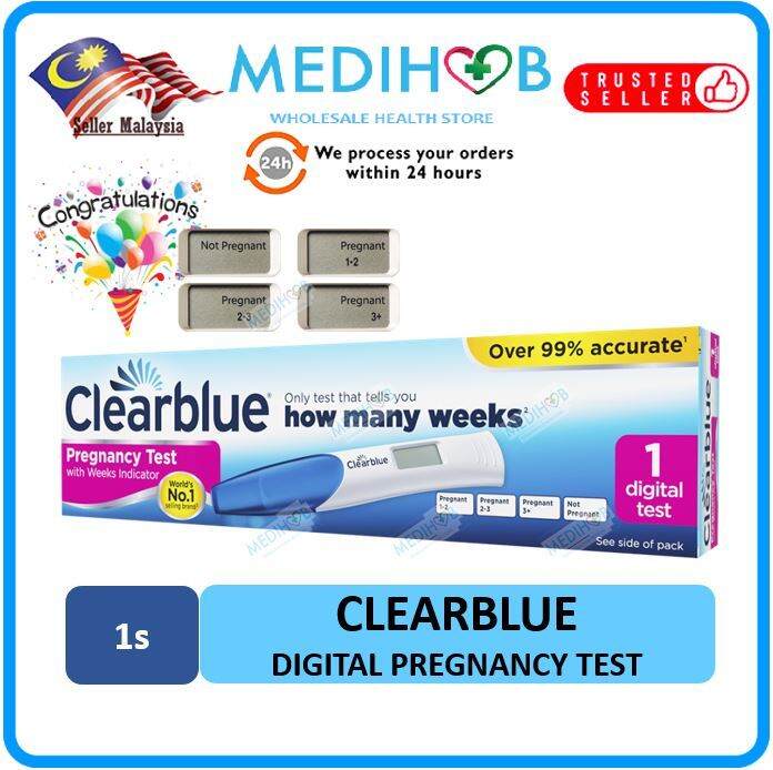 [READY STOCK] CLEARBLUE Digital Pregnancy Test With Weeks Indicator (1 ...