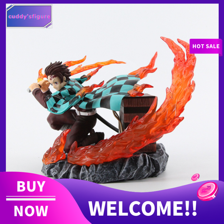 Demon Slayer Flame Kamado Tanjirou Figure Statue Model Ornament Box ...