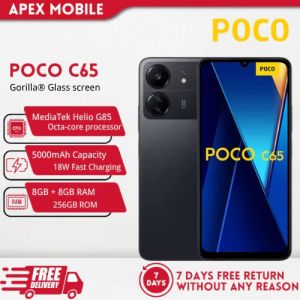 2 Years Warranty POCO C65 8+256GB SMART PHONE 50MP AI Triple Camera 5000mAh Battery 6.88HD