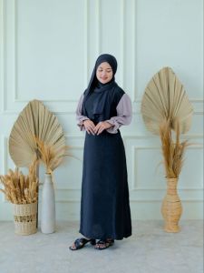 Adera Dress Polos Crinkle Airflow Premium Lengan Balon