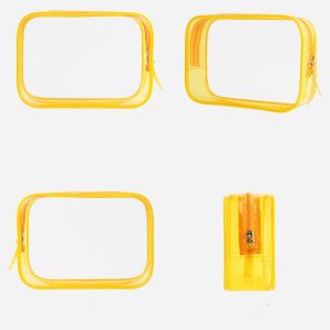 YOYO CHARMING Casual Fashion Large Capacity Travel Organizer Square Bag Wash Pouch Transparent Cosmetic Bag Makeup Bags Cosmetic Cases Storage Toiletry Bag