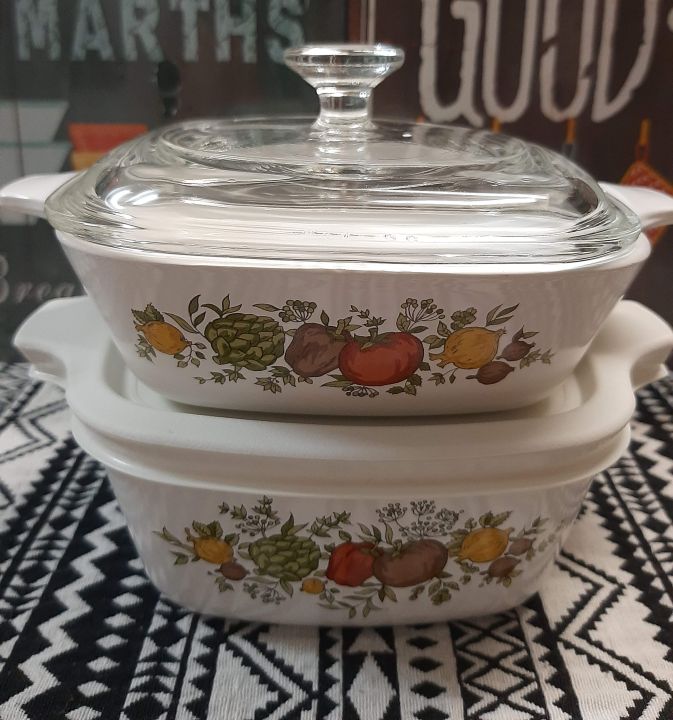 Vintage CORNINGWARE Petite Casseroles set of (4 pcs Spice of