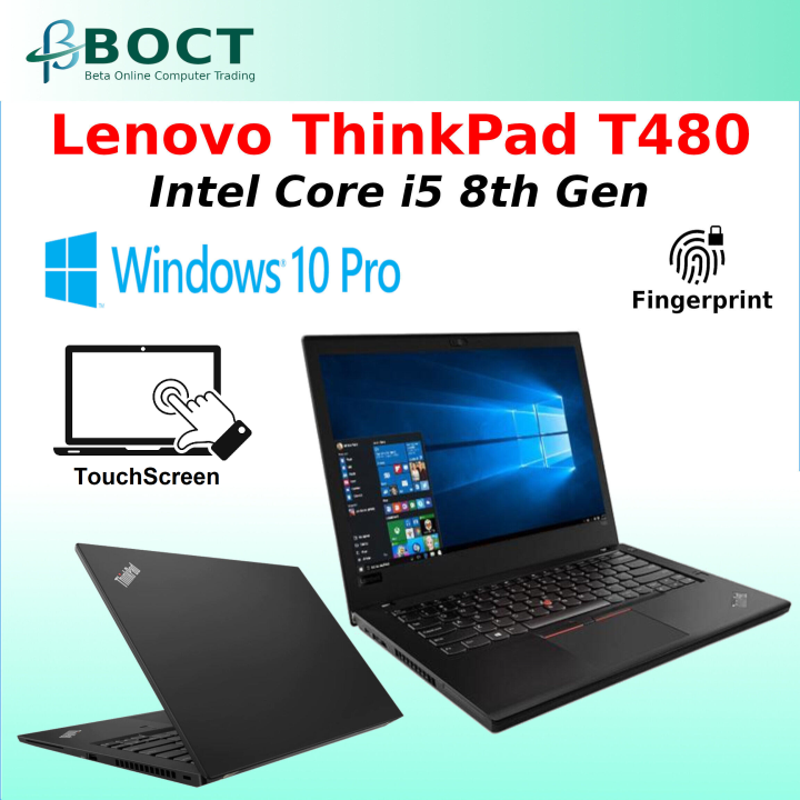 Refurbished Lenovo ThinkPad T480 Intel Core i5 8th Gen