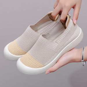 IELGY Shoes Womens Summer Versatile Casual Flat Heel Mesh Shoes