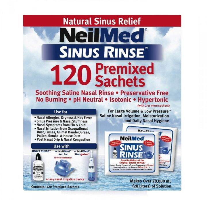 Neilmed Sinus Rinse Adult Premixed Sachets 120s | Lazada Singapore