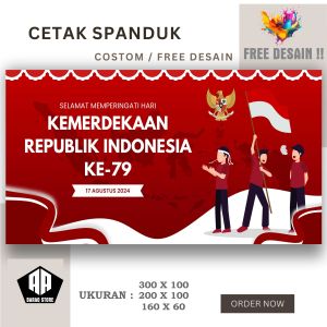 Spanduk/ Banner HUT RI Ke 79/ Kemerdekaan 17 Agustus/ Spanduk Lomba 17 Agustus