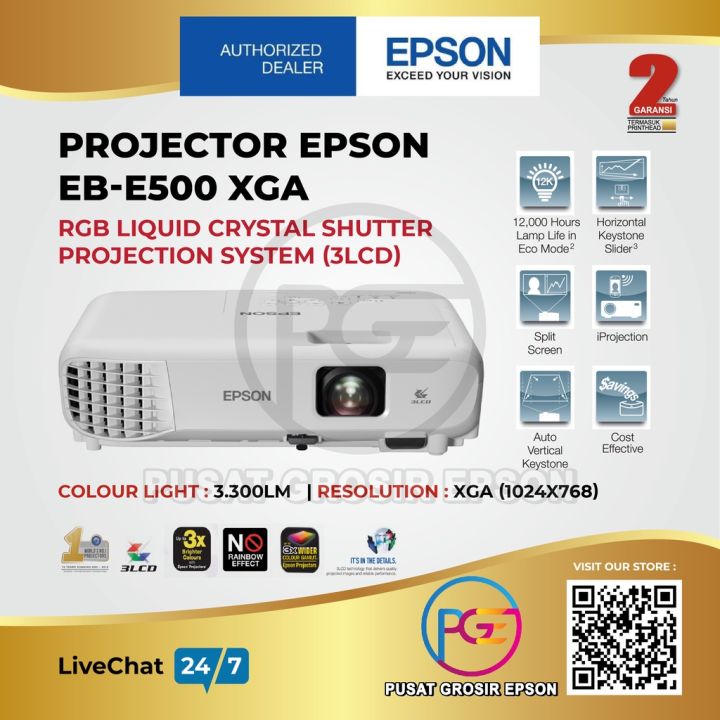 ramadhan sale PROYEKTOR EPSON EB E500 EB-E500 EBE-500 pengganti EB S400 ...