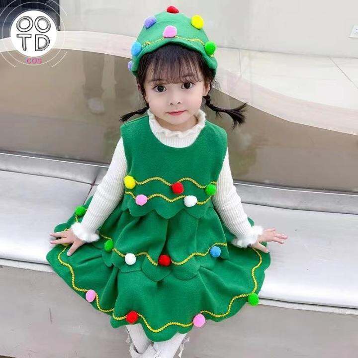 Christmas tree costume top for child