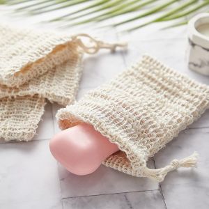 Natural Soap Saver Bag Natural Sisal Exfoliating Soap Pouch for Foaming and Drying The Soap Bars Shower Soap Bag